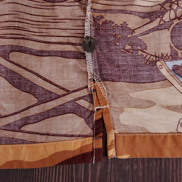 Rare Disney Cruise Line Mens Large Mickey Surfing Palm Tree Hawaiian Camp Shirt - Picture 9 of 16